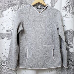 Eddie Bauer Pullover Fleece Hoodie in Light Heather Grey